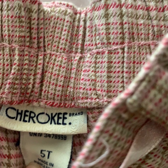 Girls Pink Plaid Pants - Picture 4 of 6